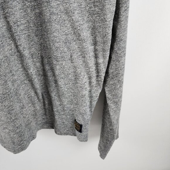 Lucky Brand Pullover Mens XL Gray Henley L/S Shirt - Picture 4 of 7